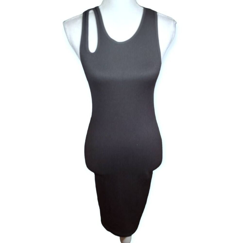 FOREVER 21 BLACK CUTOUT MIDI DRESS SZ.S NWT